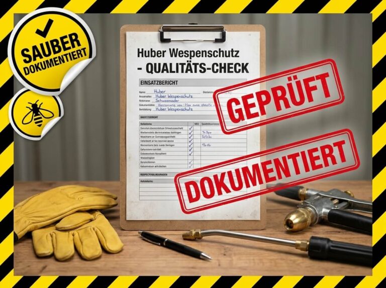 Qualitäts-Check und Einsatzbericht von Huber Wespenschutz